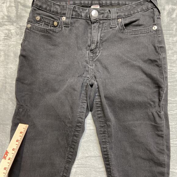 True Religion Skinny Jeans Women’s Size 31 Black Denim *Stretch Marks* - Picture 3 of 12